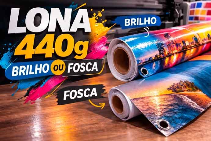 Lona 440g Brilho ou Fosca com Reforço