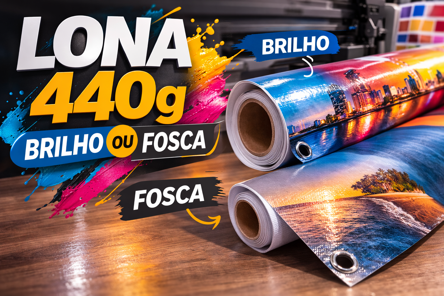 Lona 440g Brilho ou Fosca
